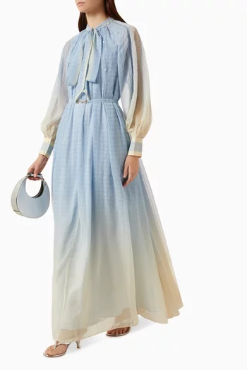 Shea Printed Maxi Dress in Chiffon