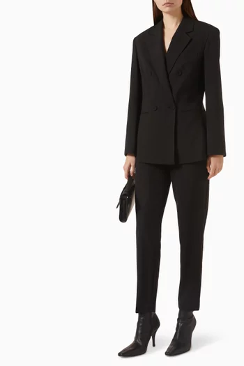 Double-breasted Blazer & Pants Suit Set