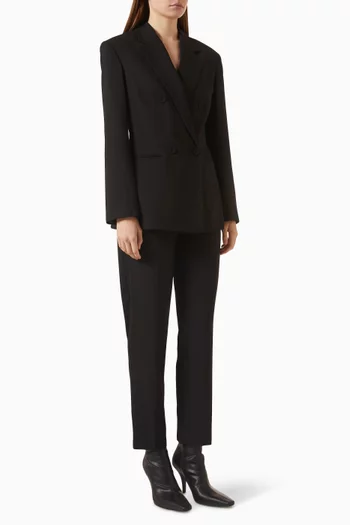 Double-breasted Blazer & Pants Suit Set