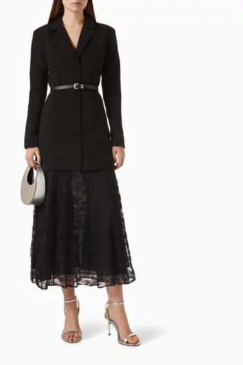 Belted Blazer Midi Dress