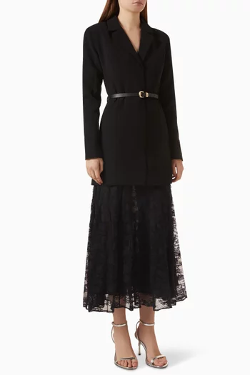 Belted Blazer Midi Dress
