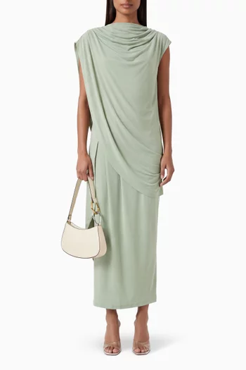 Draped Maxi Dress in Jersey