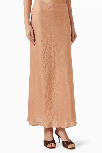 Flared-hem Midi Skirt
