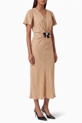 Draped Midi Dress