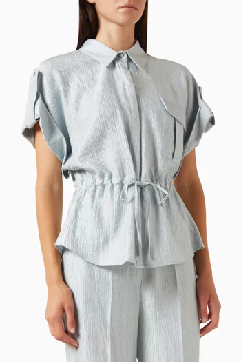 Drawstring-waist Shirt