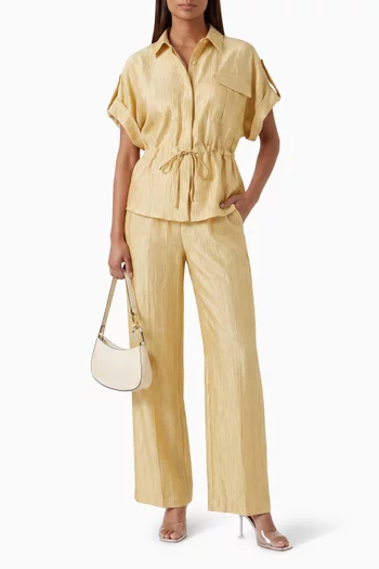 Drawstring-waist Shirt