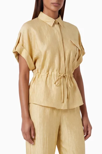 Drawstring-waist Shirt