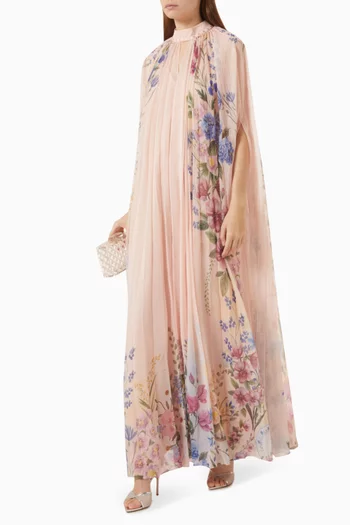 Nerina Printed Maxi Dress in Chiffon