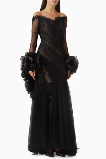 Veloura Gown in Lace