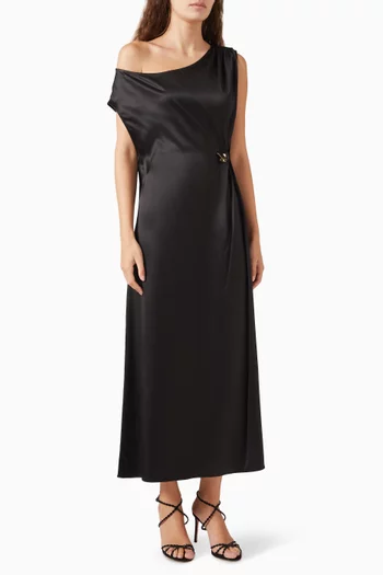 Kara One-shoulder Dress in Satin