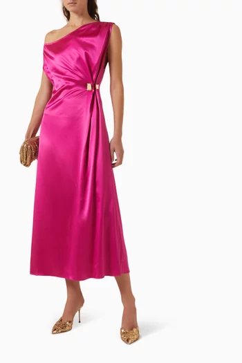 Kara One-shoulder Dress in Satin