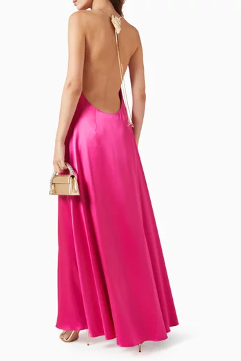 Alondra Maxi Dress in Satin