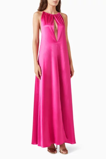 Alondra Maxi Dress in Satin