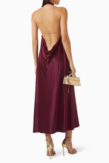 Cassia Tie-detail Dress in Silk