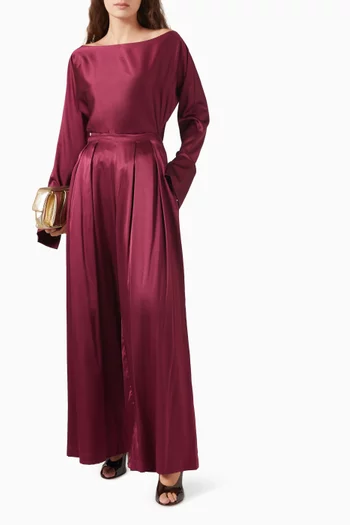 Anoria Jewelled Side-open Mini Dress in Silk