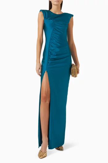 Juniper Gathered Dress in Stretch-jersey