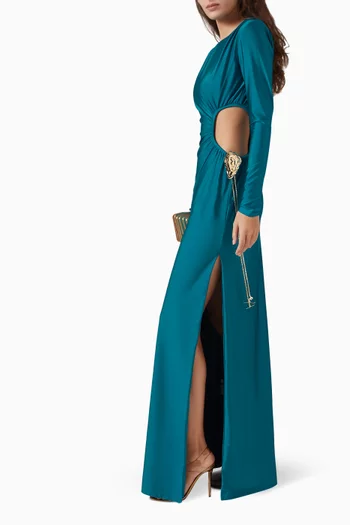 Octavia Gathered Cut-out Dress in Stretch-jersey