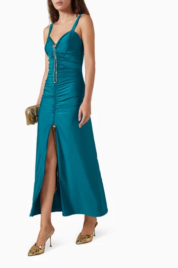 Sorrel Gathered Dress in Stretch-jersey
