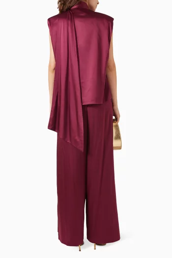 Paris High-collar Top in Silk