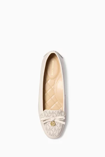 Fulton Bow Logo Loafers in Coated Canvas