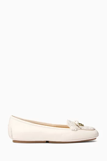 Fulton Bow Logo Loafers in Coated Canvas