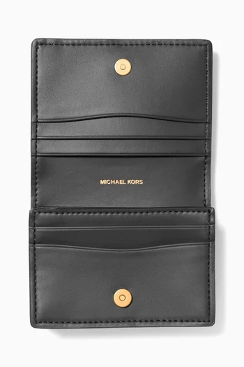 Small Bryant Compact Wallet in Pebbled Leather