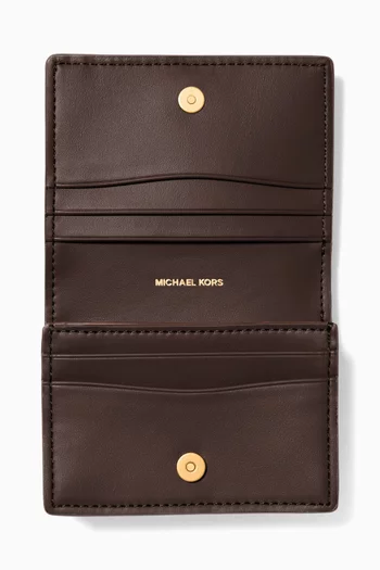 Small Bryant Compact Wallet in Pebbled Leather