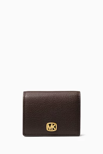 Small Bryant Compact Wallet in Pebbled Leather