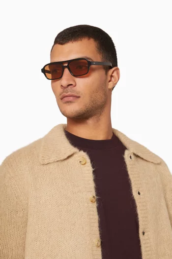 Yori Rectangular Sunglasses in Acetate