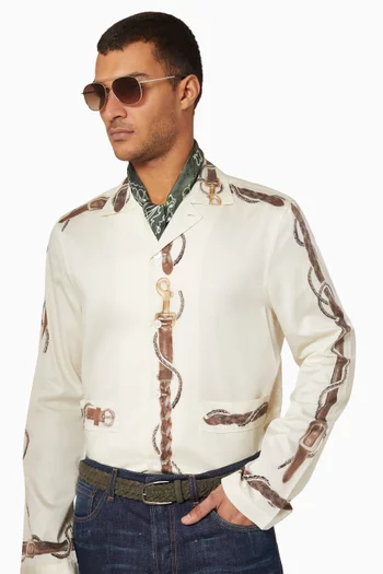 Sain Aviator Sunglasses in Shiny Metal