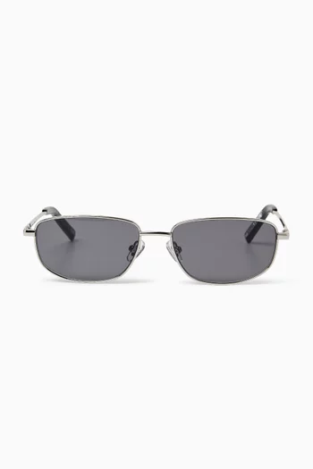 Aven Rectangle Sunglasses in Metal