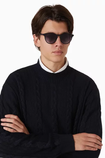 Omi Round Sunglasses in Acetate
