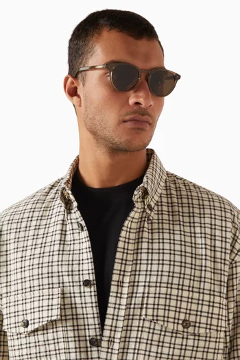 Omi Moss Round Sunglasses in Acetate