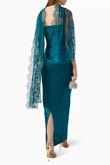 Evangelista Lace-scarf Dress