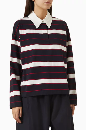 Striped Rugby Shirt in Cotton