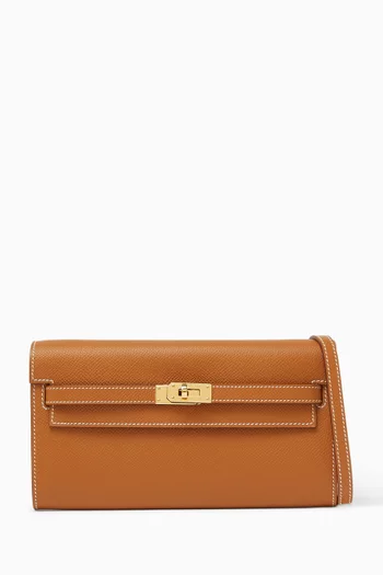 Unused Kelly To Go Wallet in Epsom Leather