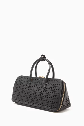 Small Delta Top-handle Bag in Leather