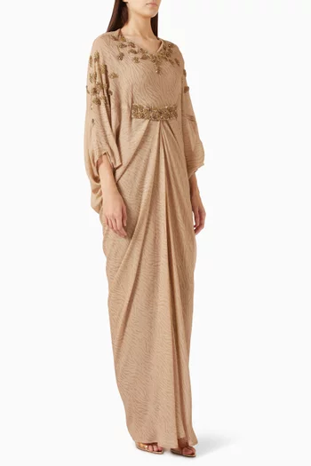 Draped Embellished Kaftan