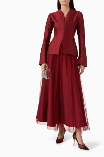 Corset Top & Skirt Set in Taffeta & Tulle