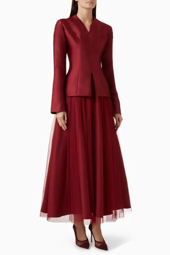 Corset Top & Skirt Set in Taffeta & Tulle