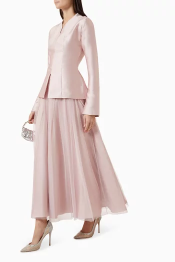 Corset Top & Skirt Set in Taffeta & Tulle