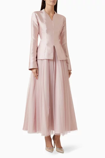 Corset Top & Skirt Set in Taffeta & Tulle