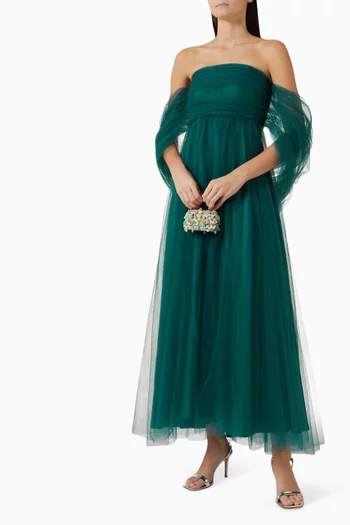 Strapless Layered Gown