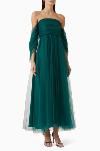 Strapless Layered Gown