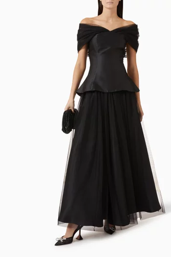 Corset & Cloche Skirt Set in Taffeta
