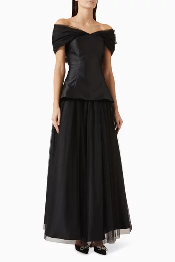 Corset & Cloche Skirt Set in Taffeta