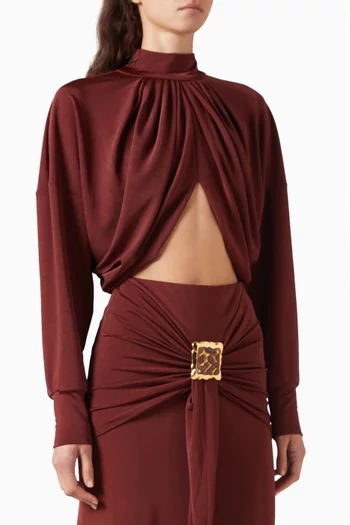 Helo Draped Top in Jersey