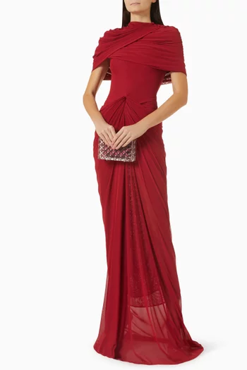 Elise Draped Gown in Jersey