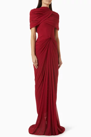 Elise Draped Gown in Jersey