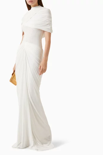 Elise Draped Gown in Jersey